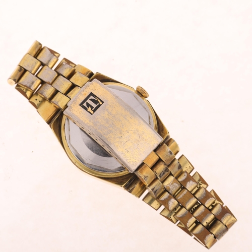 1044 - TISSOT - a gold plated stainless steel PR516 automatic calendar bracelet watch, ref. 46672-2X, circa... 