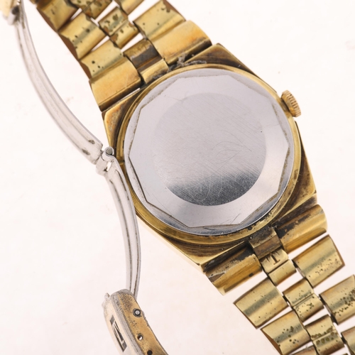 1044 - TISSOT - a gold plated stainless steel PR516 automatic calendar bracelet watch, ref. 46672-2X, circa... 