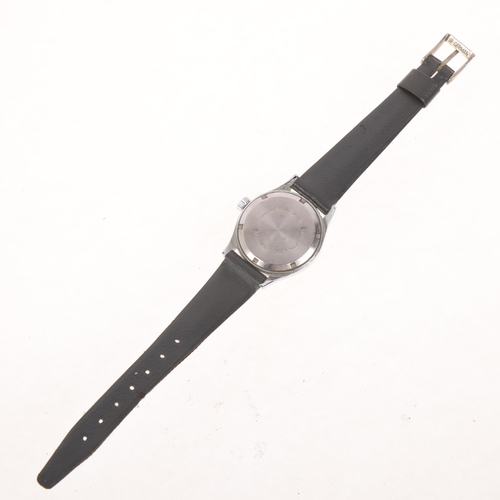 1049 - A Vintage stainless steel novelty 'Baseball' mechanical wristwatch, circa 1960s, printed baseball sc... 