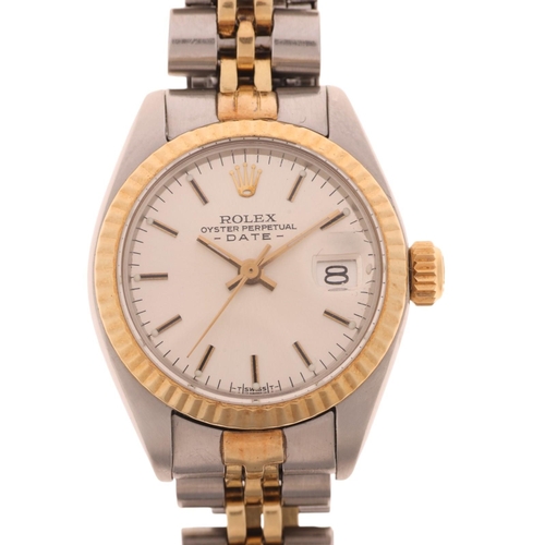 1057 - ROLEX -  a lady's bi-metal Oyster Perpetual Date automatic bracelet watch, ref. 6917, circa 1978, si... 