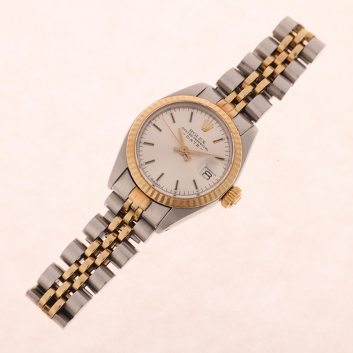 1057 - ROLEX -  a lady's bi-metal Oyster Perpetual Date automatic bracelet watch, ref. 6917, circa 1978, si... 