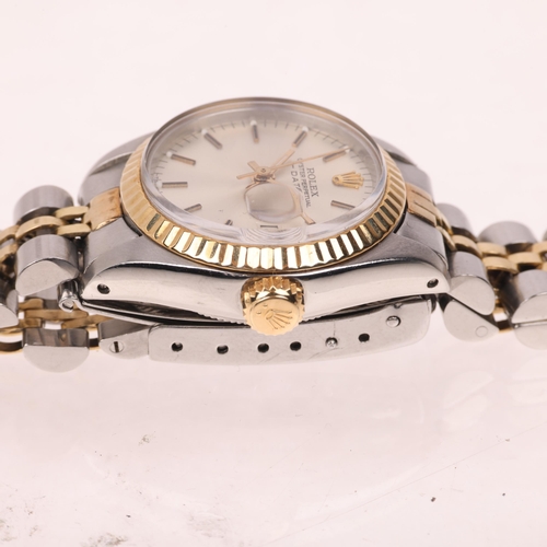 1057 - ROLEX -  a lady's bi-metal Oyster Perpetual Date automatic bracelet watch, ref. 6917, circa 1978, si... 