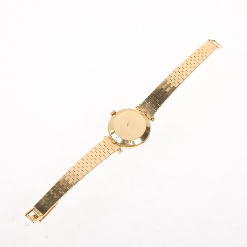 1059 - FONTOR - a Vintage lady's French 18ct gold diamond quartz cocktail wristwatch, circa 1960s, black on... 