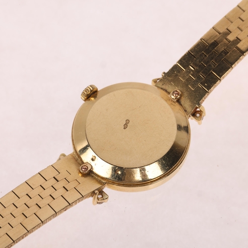 1059 - FONTOR - a Vintage lady's French 18ct gold diamond quartz cocktail wristwatch, circa 1960s, black on... 