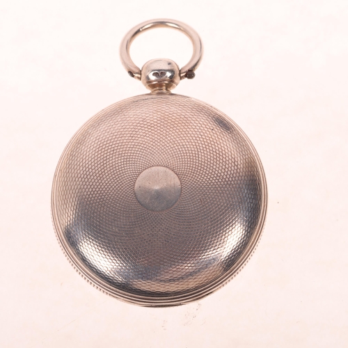 1090 - An early 19th century silver full hunter key-wind verge pocket watch, by G Coules of Windsor, white ... 