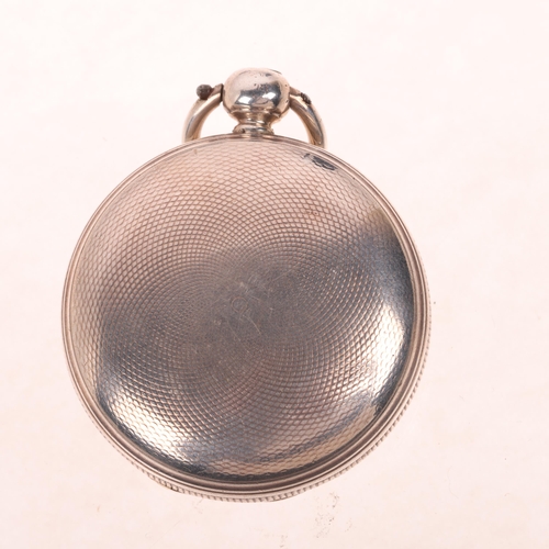 1090 - An early 19th century silver full hunter key-wind verge pocket watch, by G Coules of Windsor, white ... 