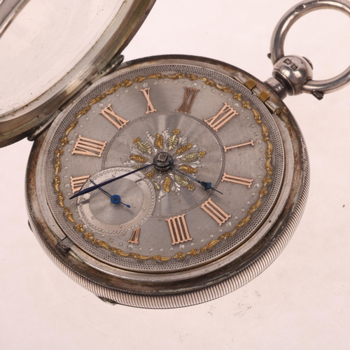 1094 - An early 20th century silver open-face key-wind pocket watch, by Duff & Miller of Paisley, silvered ... 