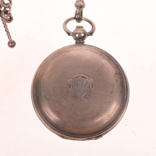 1098 - A mid-19th century silver open-face key-wind verge pocket watch, by Barraud's of Cornhill London, wh... 