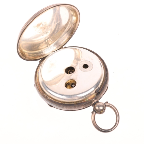 1099 - A late 19th century silver open-face key-wind pocket watch, by The Veracity Watch Masters Ltd of Rye... 