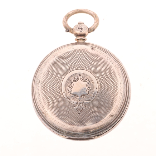 1107 - A late 19th century silver open-face key-wind railway pocket watch, by Richard Holmes & Co of Sheffi... 