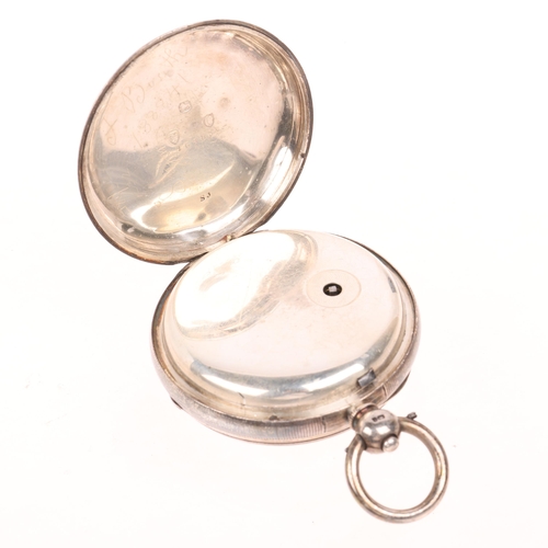 1107 - A late 19th century silver open-face key-wind railway pocket watch, by Richard Holmes & Co of Sheffi... 