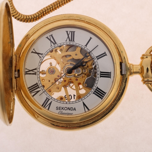 1108 - 2 pocket watches, comprising Elgin and Sekonda Classique (2)