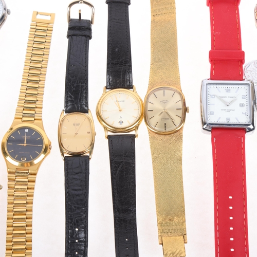 1109 - Various wristwatches, including Seiko SQ, Rotary, Accurist, Cardini, etc