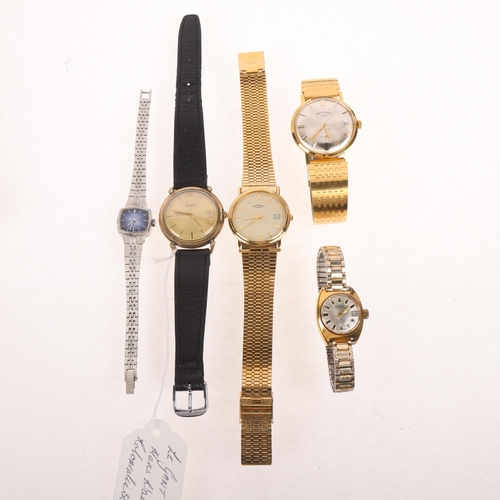 1110 - Various wristwatches, including Legant Rotomatic, Rotary, Seiko, etc (5)