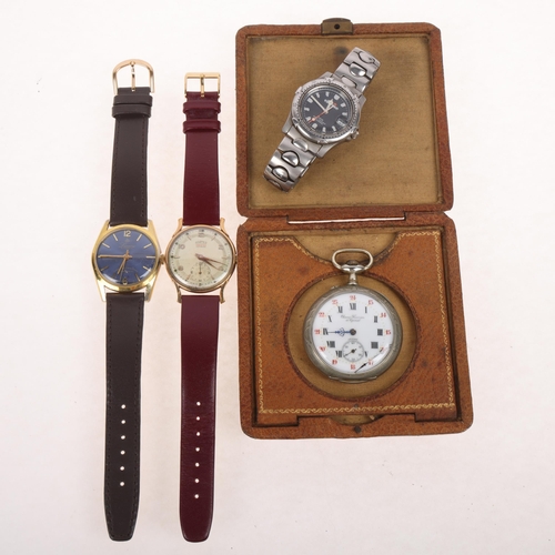 1111 - Various watches, including Roamer Premier, Lucerne Superflat, pocket watch, etc