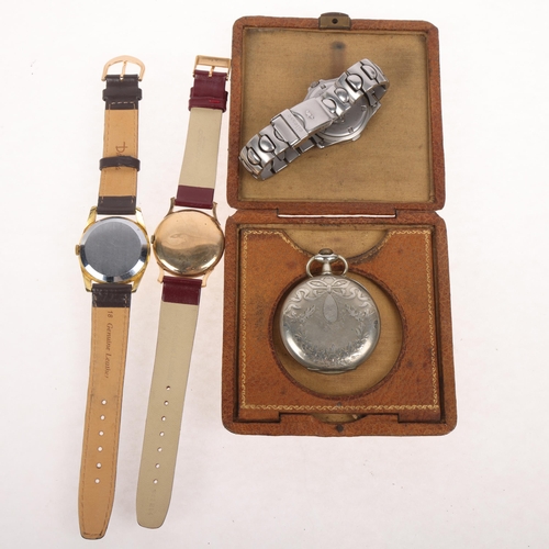 1111 - Various watches, including Roamer Premier, Lucerne Superflat, pocket watch, etc