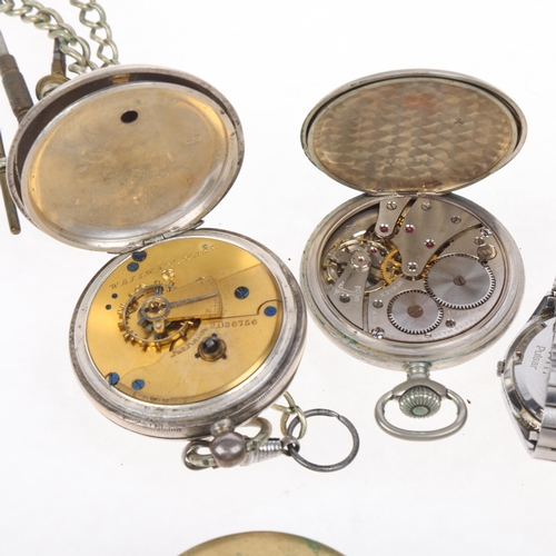 1113 - 3 watches, including Vertex nickel pocket watch, Pulsar quartz, and silver pocket watch (3)