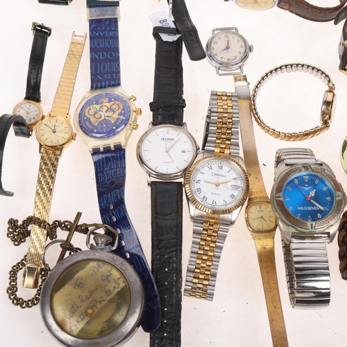 1114 - Various watches, including Services, Swatch, Sekonda, etc