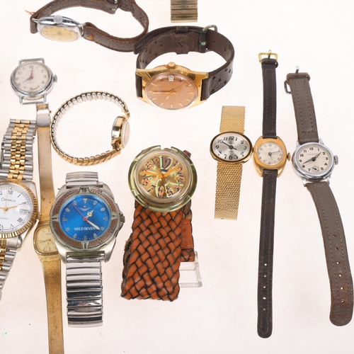 1114 - Various watches, including Services, Swatch, Sekonda, etc