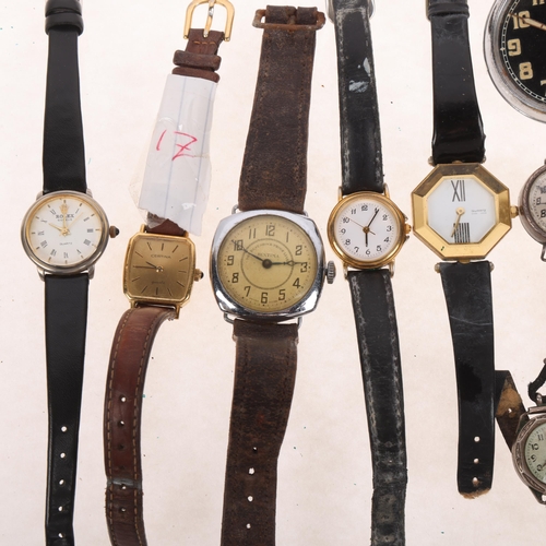 1115 - Various watches, including Siro pocket watch, silver wristwatch, Prestige, etc