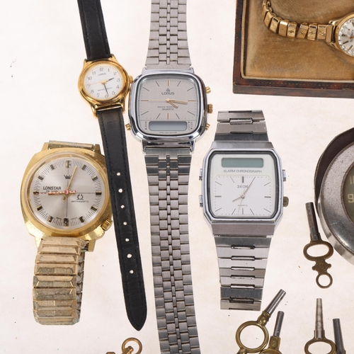 1116 - Various watches, including silver pocket watch, Ingersoll Triumph, Lorus, etc