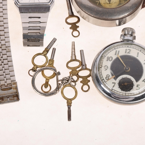 1116 - Various watches, including silver pocket watch, Ingersoll Triumph, Lorus, etc