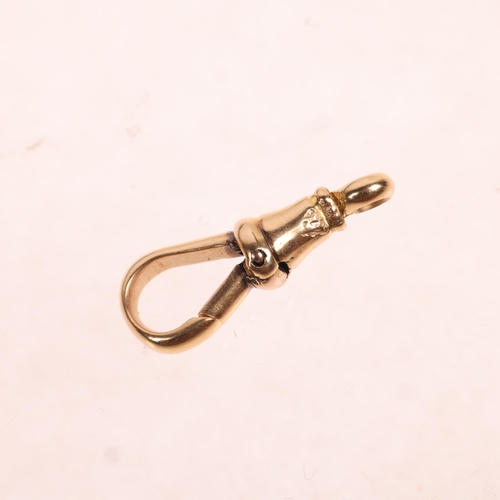 1298 - An Antique 18ct gold dog clip, 20.8mm, 1.9g