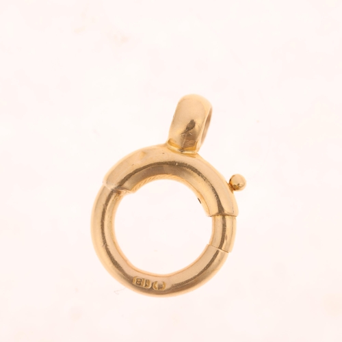 1300 - An Antique 18ct gold spring bolt clasp, 14.7mm, 1.3g