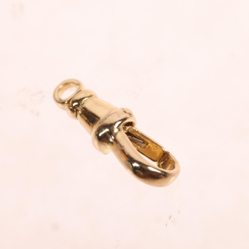 1313 - A 9ct gold dog clip, 17.1mm, 1.1g