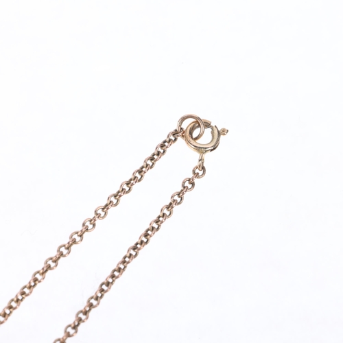 1455 - A 9ct gold cable link chain necklace, 44cm, 3.2g