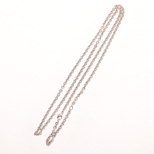 1612 - GEORG JENSEN - a Danish sterling silver belcher link chain necklace, 60cm, 13.4g