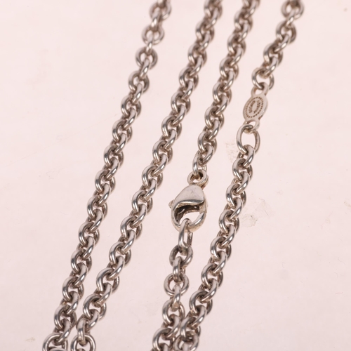 1612 - GEORG JENSEN - a Danish sterling silver belcher link chain necklace, 60cm, 13.4g