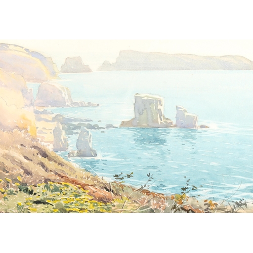 641 - Arthur Bradbury, pair of watercolours, views on Sark, signed, 25cm x 33cm, framed