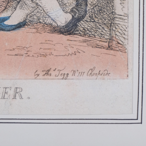 476 - DOWNING STREET INTEREST - Thomas Rowlandson, a rare coloured engraving 