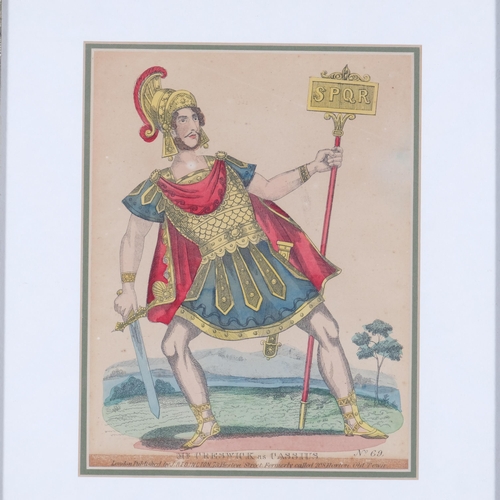 507 - 3 late 18th/early 19th century coloured etchings of Period figures in Classical costume, published b... 