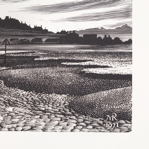 510 - Michael Renton, a woodcut block for print of jacket to A New History Of Rye book, 17.5cm x 10cm