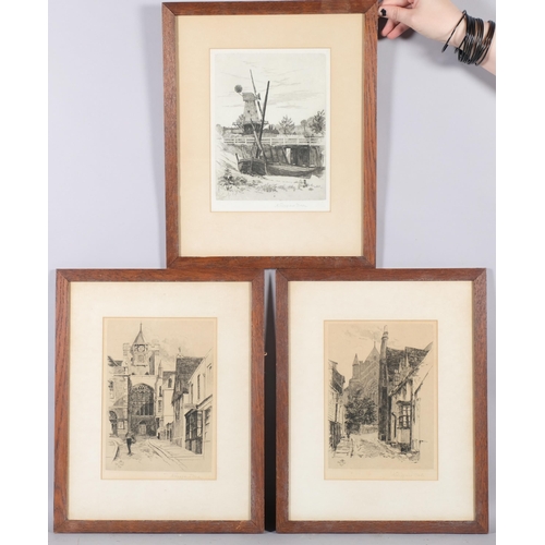 514 - 14 etchings of Rye, most by Sheppard Dale, signed in pencil, all framed