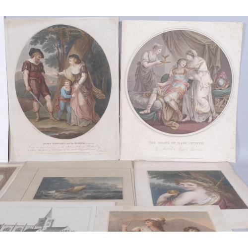 520 - A folder of mainly 19th century prints and engravings