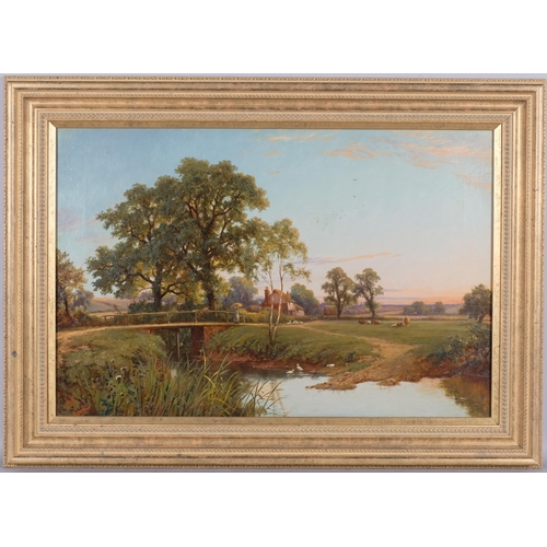 537 - Henry Maidment (active 1889 - 1914), rural landscape, oil on canvas, signed with monogram and dated ... 