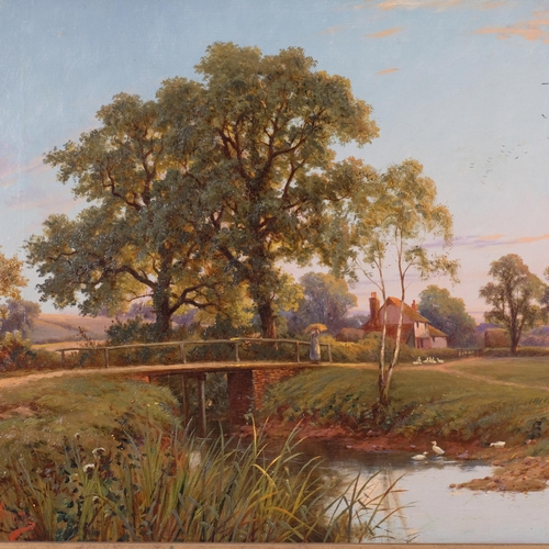 537 - Henry Maidment (active 1889 - 1914), rural landscape, oil on canvas, signed with monogram and dated ... 