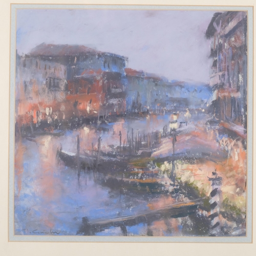 545 - Marc Grimshaw, The Grand Canal, pastel, 28cnm x 28cm, framed