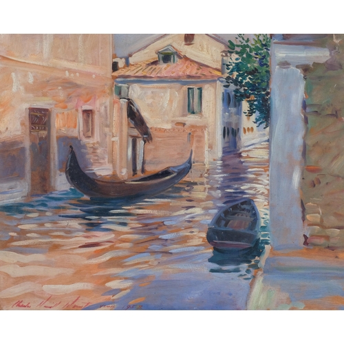 559 - Charles Merrill Mount (1928 - 1995), 2 mid-20th century Venice scenes, oil on board, largest 46cm x ... 