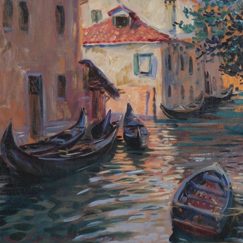 559 - Charles Merrill Mount (1928 - 1995), 2 mid-20th century Venice scenes, oil on board, largest 46cm x ... 