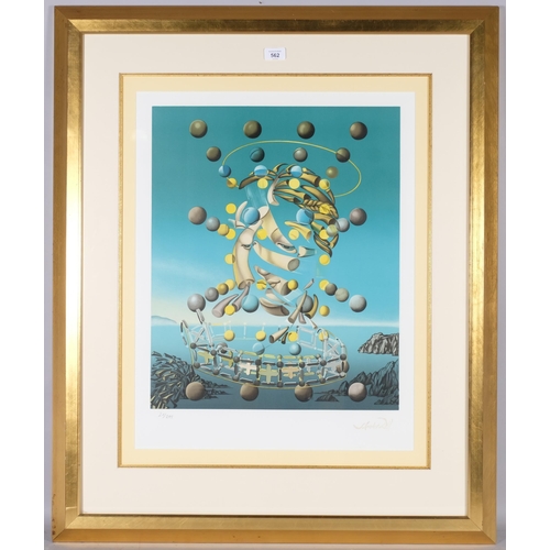 562 - After Salvador Dali, La Modone De Raphael, limited edition lithograph, 21/295, stamp signed with cer... 