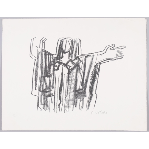 564 - Fritz Wordruba (1907 - 1975), life study, lithograph, signed in pencil, sheet 65cm x 50cm