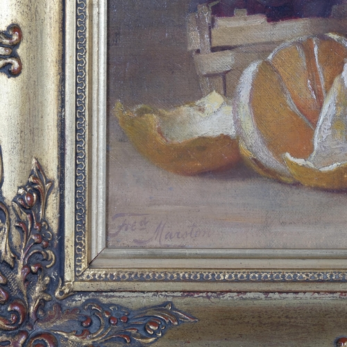 565 - Freda Marston (1895 -1949) Still Life, oil on canvas, signed lower left, 20cm x 25cm, framed (unglaz... 