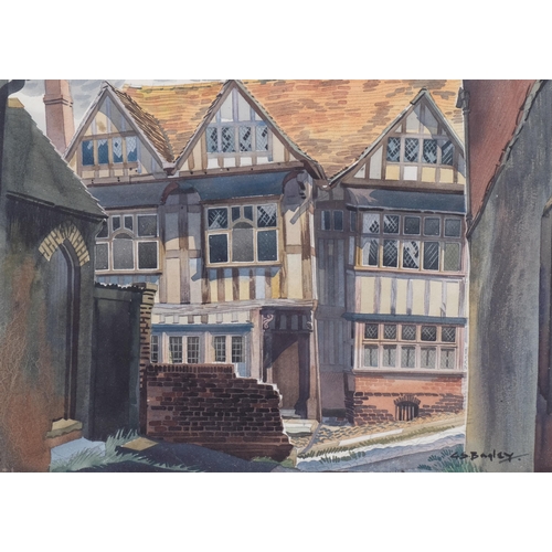 593 - G.S. Bagley, Rye street scene, watercolour,  signed, 36cm x 26cm, framed