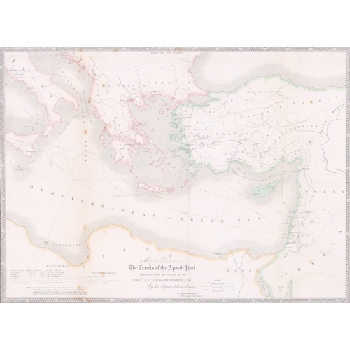 603 - Aaron Arrowsmith, (1750-1823), engraving on paper, The Travels of the Apostle Paul constructed from ... 