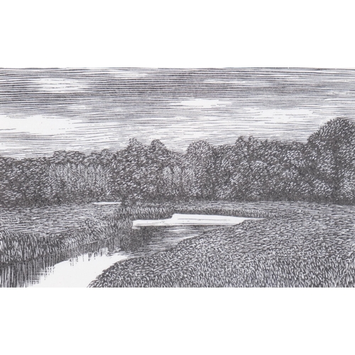 608 - Reynolds Stone (1909-1979), limited edition wood engraving on paper, The River Ebble, from A Shepher... 