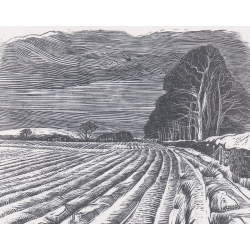 611 - Howard Phipps (b.1954), limited edition wood engraving on paper, Bredon Hill – Winter (1979), signed... 